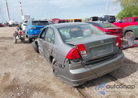 2004 Honda Civic Lx из США, поврежденный, VIN 1HGES16524L009748